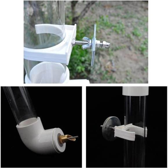 Bird Drinker Waterer Parrot Automatic Drinking Device for Parakeet Cockatiel - Picture 5 of 7